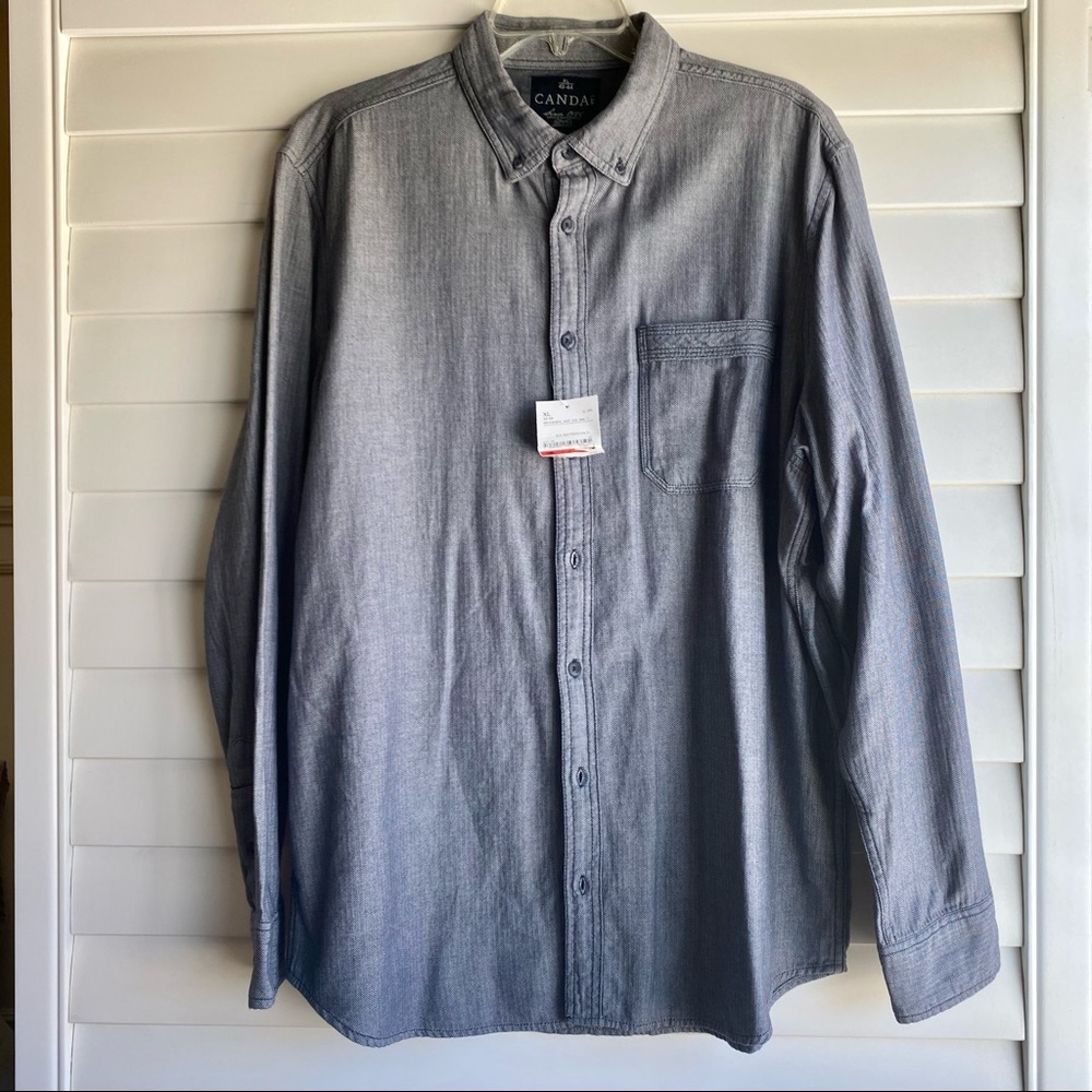 CANDA I NWT Men’s Button Up Dress Shirt (XL)